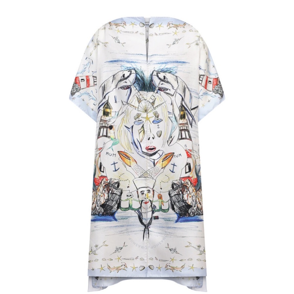 Burberry Ladies St. Marine Silk Cape